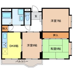 メリーホームⅠの物件間取画像